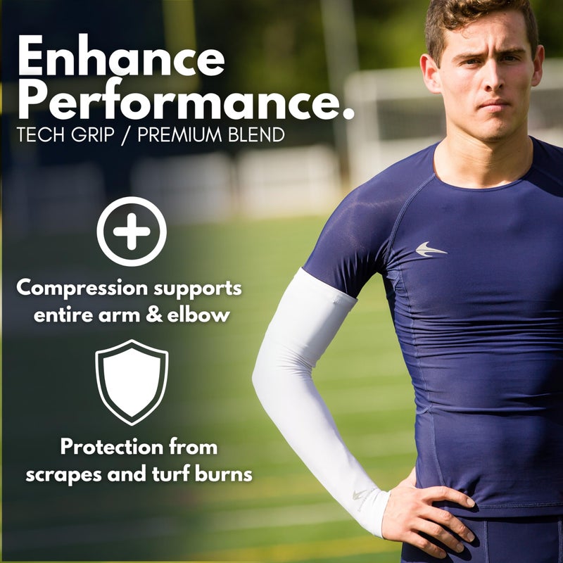 CompressionZ أكمام ضغط للذراعين للأطفال - تبريد، كرة القدم، كرة السلة، جولف، حماية من أشعة الشمس UV - Image 2