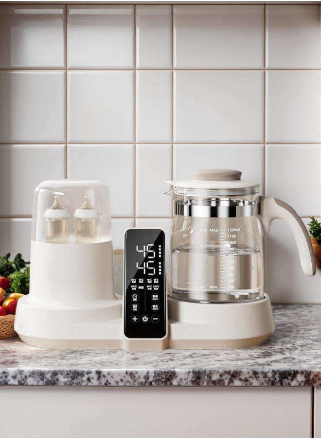 tangs - 12-in-1 Baby Bottle Warmer Sterilizer with Precise Temperature Control, 45°C Constant Warm Milk, 40°C Breast Milk Protection, 100°C Steam Sterilization, Drying, and Multi-Function for Baby Food, Tea, Yogurt, and Fruit Drying - Cream White - Image 1