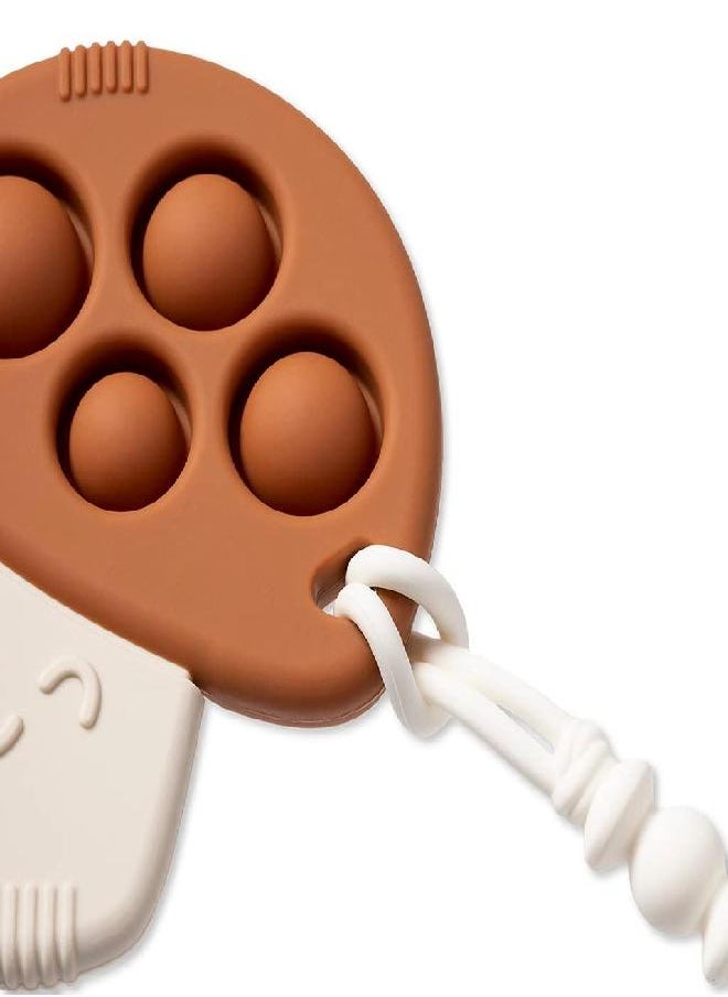 Itzy Ritzy Itzy Ritzy Sensory Popper Toy - Itzy Pop Toy Features Raised Textures to Soothe Sore Gums; Relieves Stress and Improves Fine Motor Skills; Can Attach to a Bag or Pacifier Strap; Mushroom  - Image 2