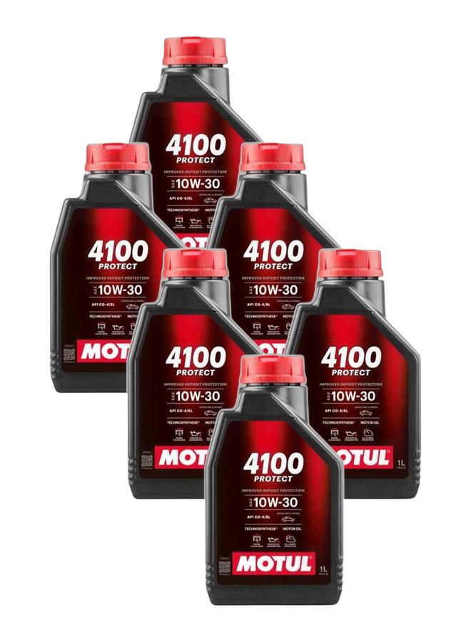 MOTUL 4100 Protect I 10W-30 Engine Oil (1L) I Imported From Europe (Pack Of 6) - Image 1