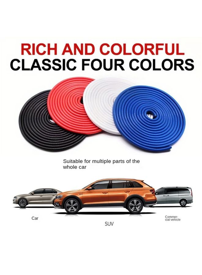 Black 196.85 Inch Car Door Edge Scratch Protective Strip Guard Trim Auto Anti Collision Decoration With Steel - Image 3