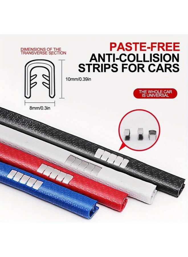 Black 196.85 Inch Car Door Edge Scratch Protective Strip Guard Trim Auto Anti Collision Decoration With Steel - Image 5