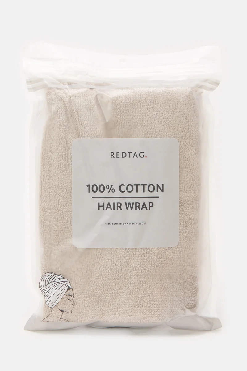 Redtag Beige Cotton Hair Wrap