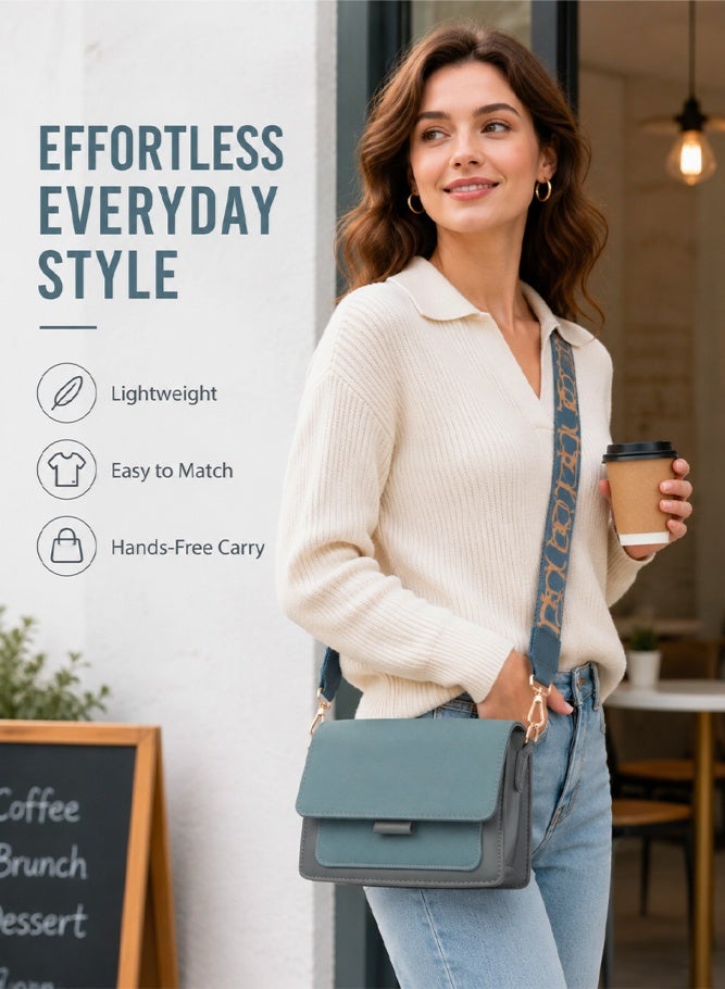 Women's Versatile PU leather Shoulder Bag, Ladies Retro Fashion Crossbody Bag Sling Bag Side Bag Carry Bag, Daily Commuting Handbag Tote Bags Clutch Bag Satchel Bag for Girls/College Students - Image 2