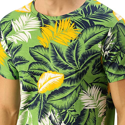 Veirdo Men's Regular Fit T-Shirt (TSH_99_B102_L_Green_Large) - Image 4