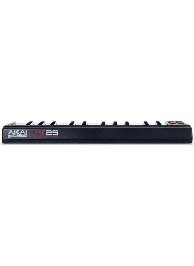 AKAI Professional LPK25 - USB MIDI Keyboard controller with 25 Velocity-Sensitive Synth Action Keys for Laptops (Mac & PC), Editing Software included,MultiColored