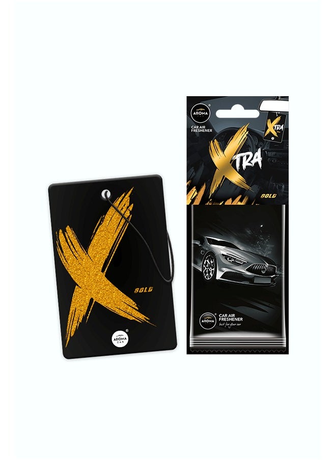 Aroma Cellulose Xtra Car Air Freshener Gold 