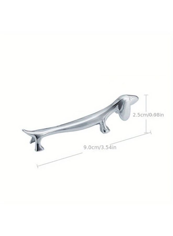 Silvery Golden Dog Chopsticks Holder 1pc Creative Table Setting Supplies - Image 4