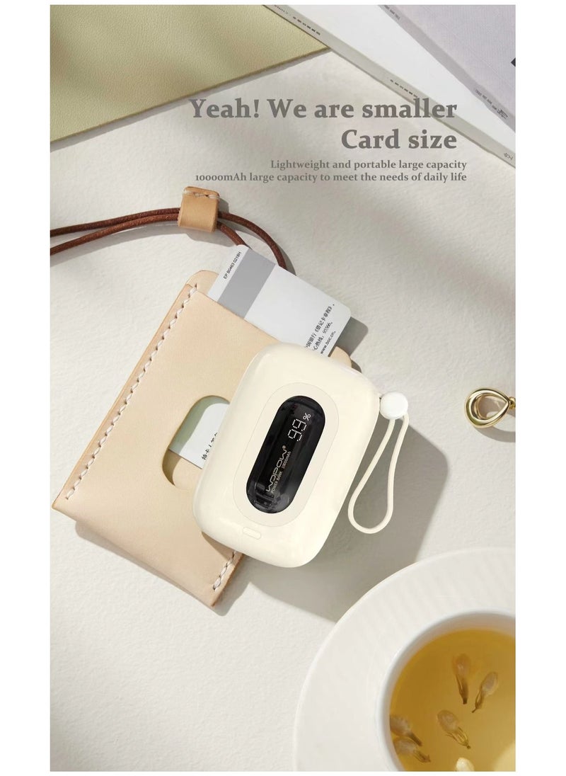 Wopow - Wopow SQ27 Mini Power Bank 10000mAh 22.5W Quick Charging PD 20W with Digital display built in cable For iPhone & C Type - Image 1