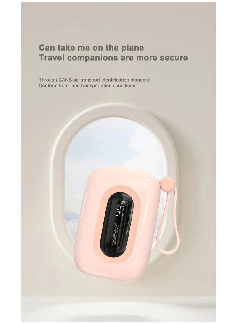 Wopow - Wopow SQ27 Mini Power Bank 10000mAh 22.5W Quick Charging PD 20W with Digital display built in cable For iPhone & C Type - Image 1