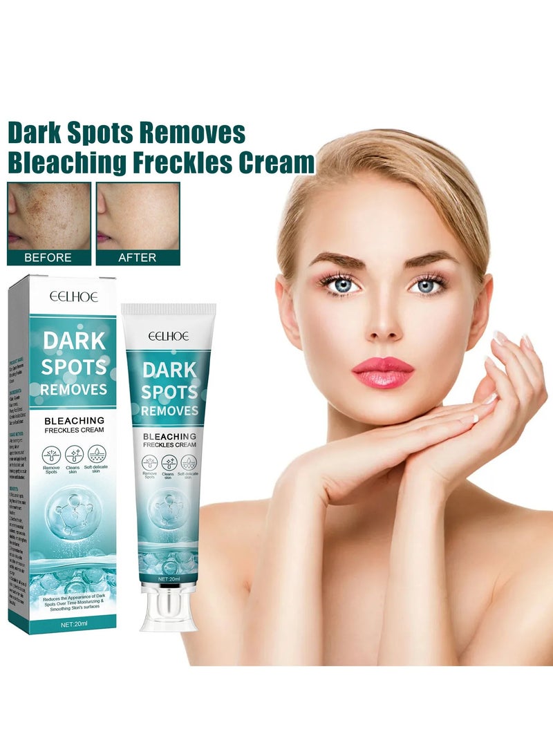 EELHOE كريم تبييض لإزالة البقع الداكنة والنمش للوجه، مصحح سريع المفعول للبقع الداكنة للوجه والجسم، يخفف من فرط التصبغ، النمش، بقع الشمس، يوحد لون البشرة، مزيل لبقع العمر. - Image 2