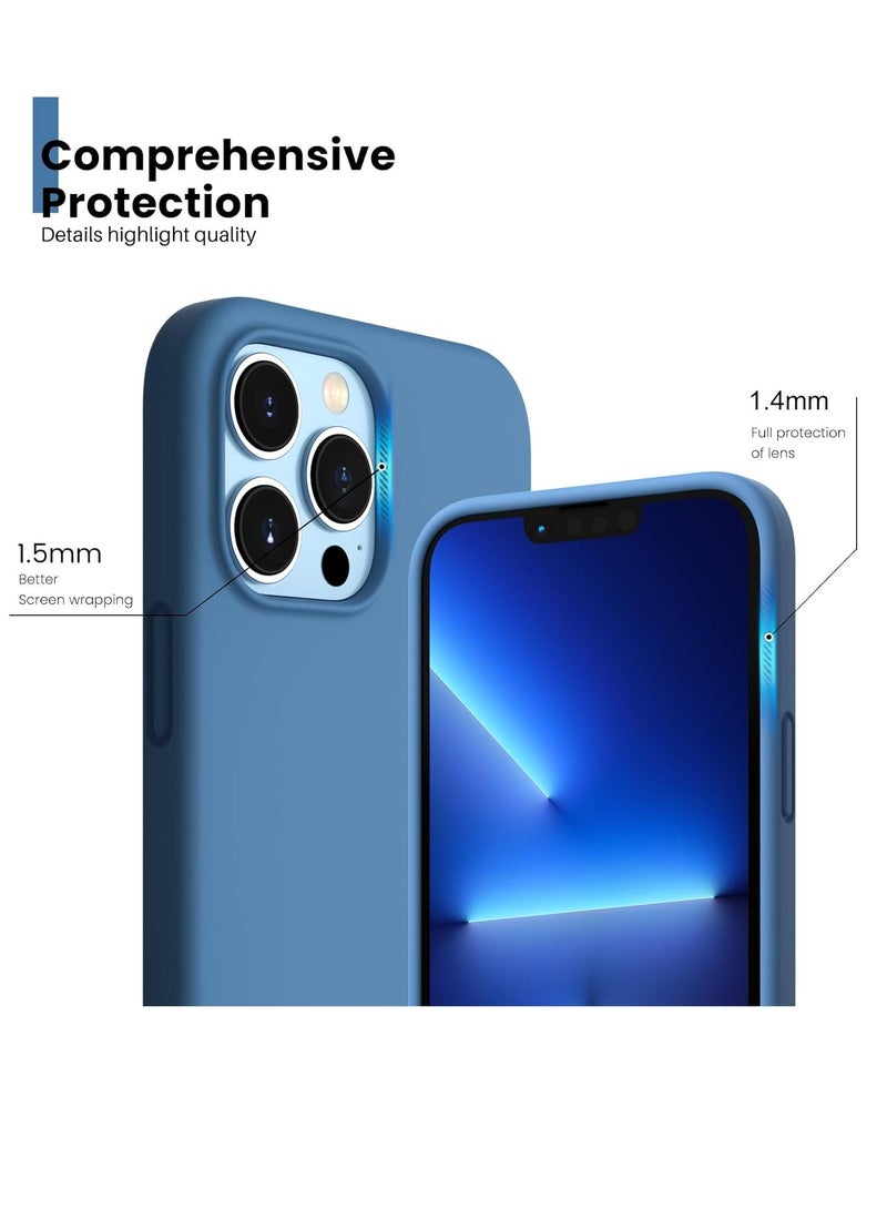 BORTONY iPhone 13 Pro Max Case Cover Liquid Soft Silicone Ultra Slim iPhone 13 Pro Max Cover Shockproof Protective Phone Case for iPhone 13 Pro Max 6.7 inch - Image 4