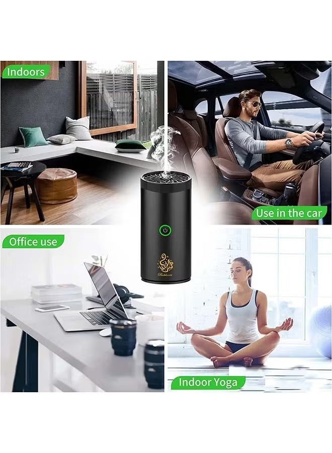 ADDFiT New Style Type-C Power Incense Burner Bukhoor With Quran Speaker And Bluetooth Speaker Black - Image 5