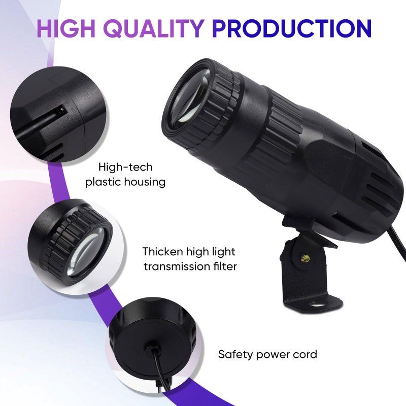 DJBoomy Pinspot Light with Remote 4 in 1 Stage Spotlight: 15W RGBW LED Beam Mirror Disco Ball Spot Lights - Mini Pin Lighting for Party DJ Disco Wedding Bar Club Indoor Outdoor Show - Image 4