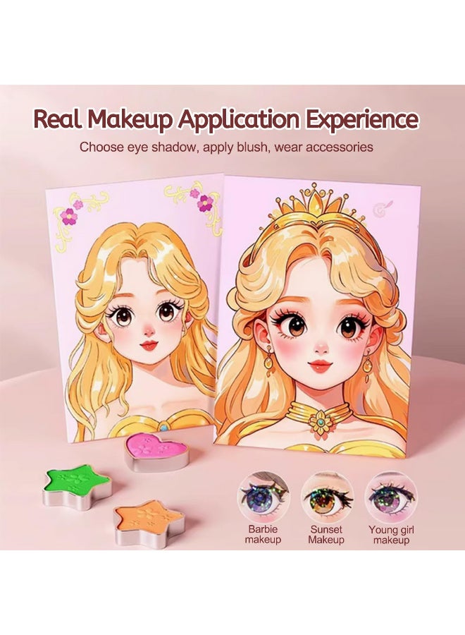 DMG TECH Art Craft Activity for Kids, Paper Craft Kits, Diamond Painting, Dress Up & DIY Paper Makeup Arts, Princess Toys Gift Set, Birthday Party Gift for Girls - Image 5