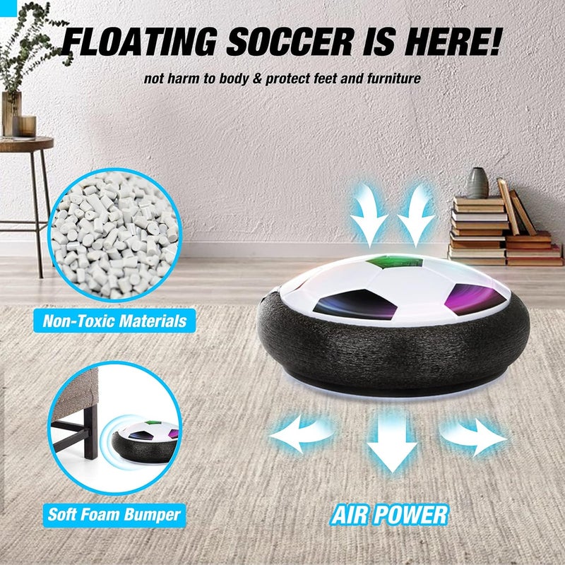 Growsland Boy Toys Hover Soccer Ball with 2 Goals, Indoor Soccer Gifts for Boys, LED Soccer Ball with Foam Bumper Inflatable Soccer Toys for 3 4 5 6 7 8 9 10+ Years Old Girls Boys - Image 3