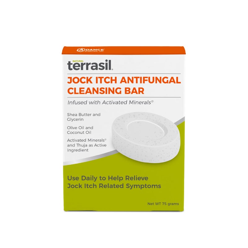 Terrasil Jock Itch Antifungal Soap for Jock Itch Rash. Soothing Care & Treatment for Burning, Itchy, Scaly, Irritated Skin. All Natural, Dermatologist Tested & Hypoallergenic Approved, Soap Bar (75gm) - Image 1
