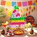 WERNNSAI Cinco De Mayo Donkey Piata Rainbow Donkey Piata with Blindfold Bat for Kids Mexican Piata for Fiesta Party Decorations Luau Event Birthday Hawaiian Party Supplies Mexican Theme Carnivals - Image 4