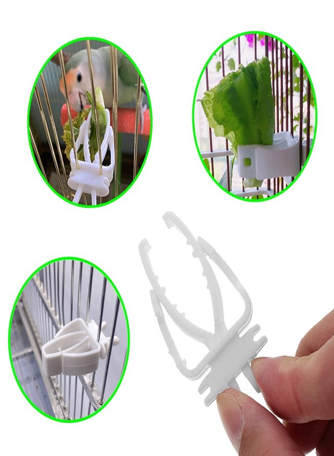 Mivofun 8pcs Bird Cage Food Holder, Parrot Fruit Vegitable Bracket, Pet Feeder Clip Accessory, for Budgie Parakeet Cockatoo Macaw Cockatiel Conure - Image 4