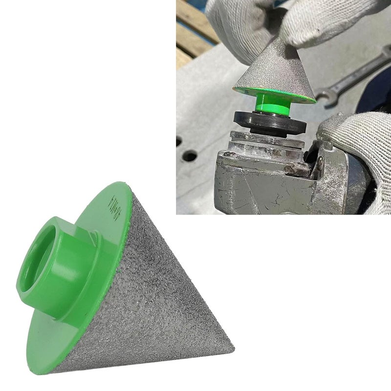 M14 Green Beveling Chamfer Bit, 60° Base Angle Milling Tool for Shaping and Polishing Ceramics Granite Marble (48mm) - Image 2