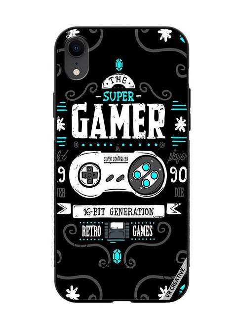 Protective Case Cover For Apple iPhone XR Super Gamer Design Multicolour