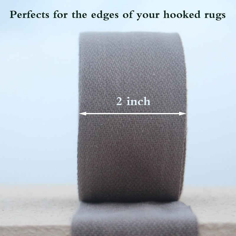 FUNORNAM 10Yard 2Inch Wide Carpet Binding Trim Plain Tape, 100% Cotton Rug Seam Ribbon Webbing - Image 3