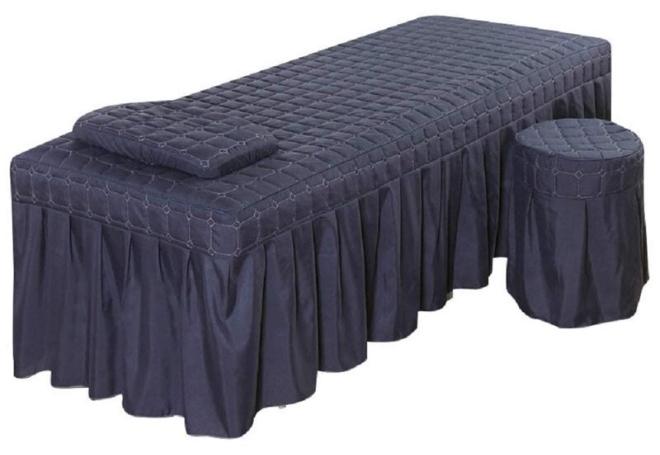 1pcs 190x80cm Bedskirt Solid Beauty Salon Massage Table Bed Sheet Bedspread Massage Sheet SPA Bed Full Cover with Skirt (Color : Blue) - Image 1