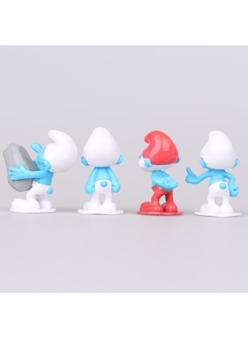 12-Piece The Smurfs Figurines Model Toys Cake Car Model - Image 2
