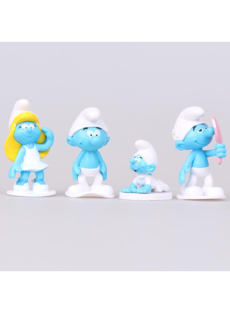 12-Piece The Smurfs Figurines Model Toys Cake Car Model - Image 5