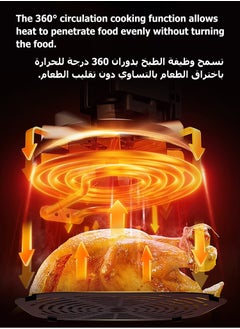Mi VAZA Smart Air Fryer - 10L Large Capacity - Automatic Electric Fryer - Screen Touch Control Panel - Intelligent Temperature Control - Oil-free Baking - Home Oven - 1400W  - Image 5