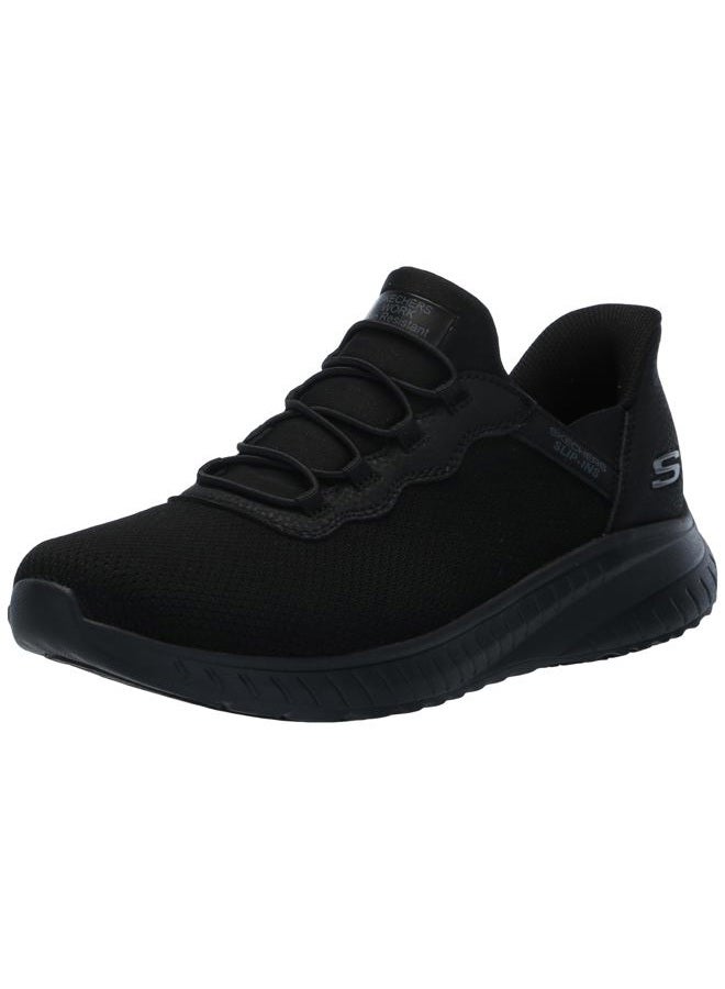 SKECHERS Women's Work Hands Free Slip Ins Squad Chaos SR-Jasul Food Service Shoe, Black, 7.5 Wide - Image 1