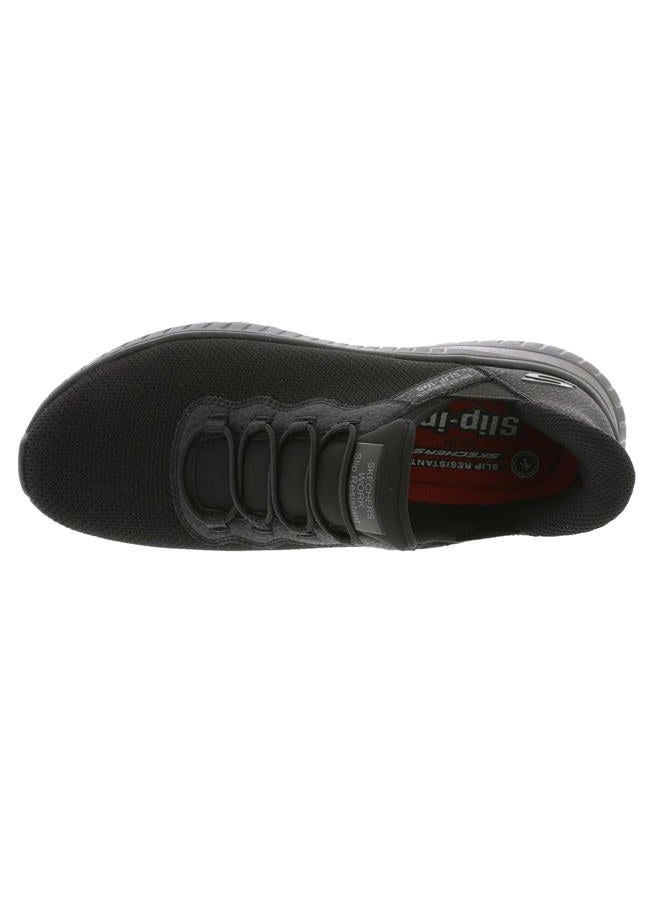 SKECHERS Women's Work Hands Free Slip Ins Squad Chaos SR-Jasul Food Service Shoe, Black, 7.5 Wide - Image 3