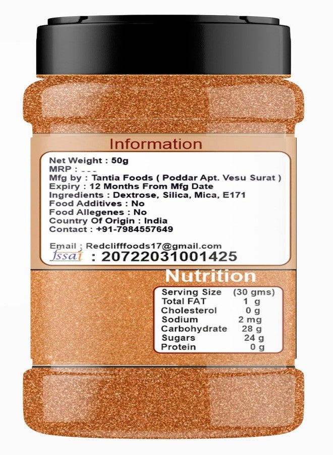 RED CLIFF Edible Blue & Copper Drink Shimmer Powder for Cake Decoration, Drinks, and Desserts Food Grade Glitter Dust for Baking, Beverages, and Creative Culinary Designs || (Blue & Copper) (50gx2) - Image 4