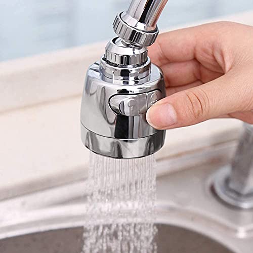 KPNG 360°Rotatable Swivel Faucet Filter Shower Head Universal Connector Movable Tap Extension Replacement Sprayer Water-saving Filter Fuvaro Bubbler For Kitchen Bathroom Sink(Pack Of-1, Short) - Image 2