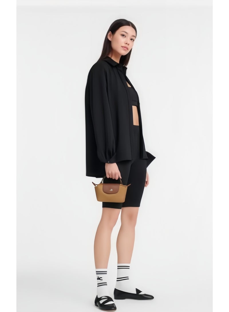 لونج شامب حقيبة يد نسائية صغيرة Longchamp، حقائب Crossbody، حقيبة الكتف حزام الكتف مع مشبك، Desert الأصفر النمط الكلاسيكي - Image 3