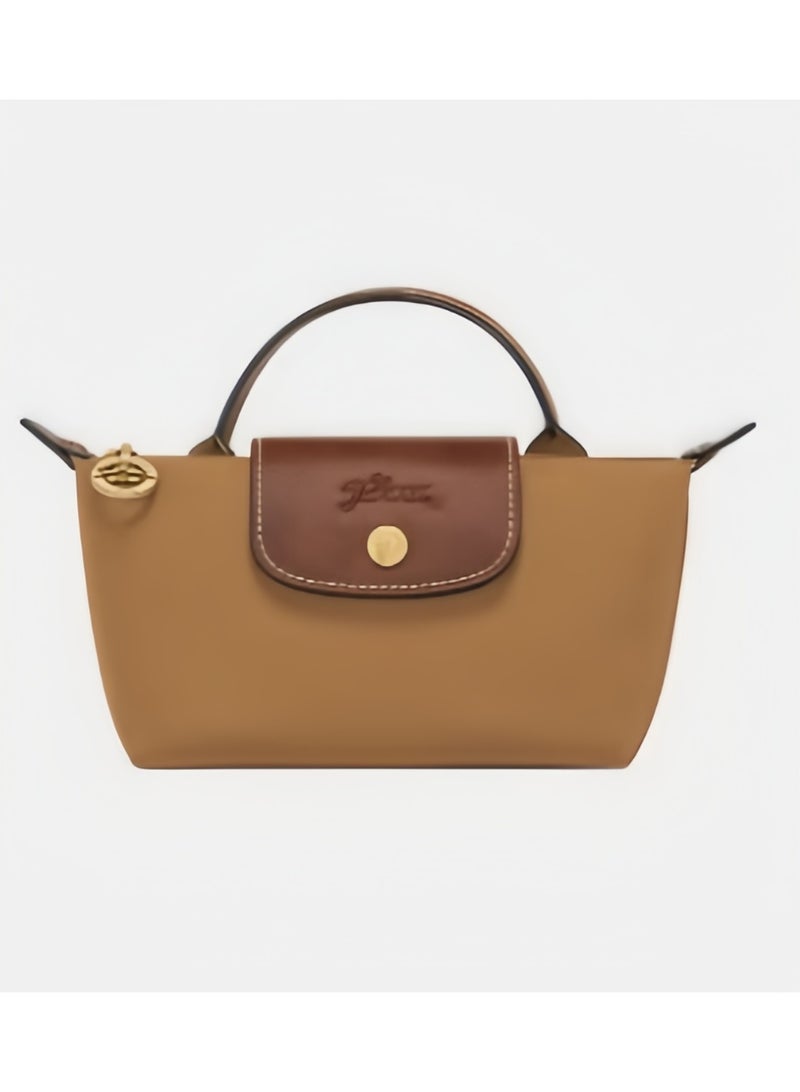 لونج شامب حقيبة يد نسائية صغيرة Longchamp، حقائب Crossbody، حقيبة الكتف حزام الكتف مع مشبك، Desert الأصفر النمط الكلاسيكي - Image 5
