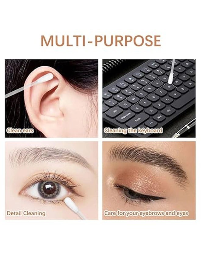 20 Pcs Cotton Makeup Remover Swabs，Cotton Swab Contains Makeup Remover,Cotton Swabs Sticks for Eye/Lip/Eyebrow/Eyelash Makeup Correctors Removing Swabs - Image 2