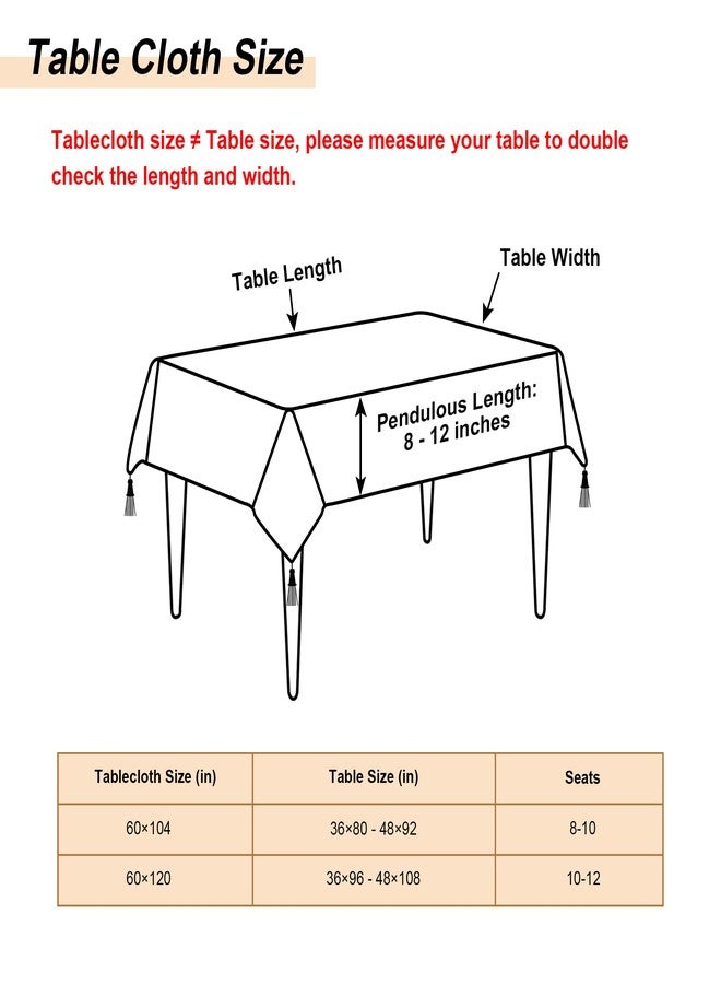 Loom and Mill Classic Antique Jacquard Tablecloth 60 x 120 Inch, Heavyweight Damask Table Covers with Tassels for Dining Kitchen Tabletop Party Banquet Holiday Decorations(Bronze Gold, 60x120in) - Image 2