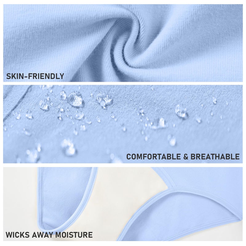 Battewa Quick Dry Incontinence Underwear for Women High Waisted Leak Proof Panties Washable Postpartum Bladder Control Cotton Briefs (Multicolor, Large, 5 Pack) - Image 5