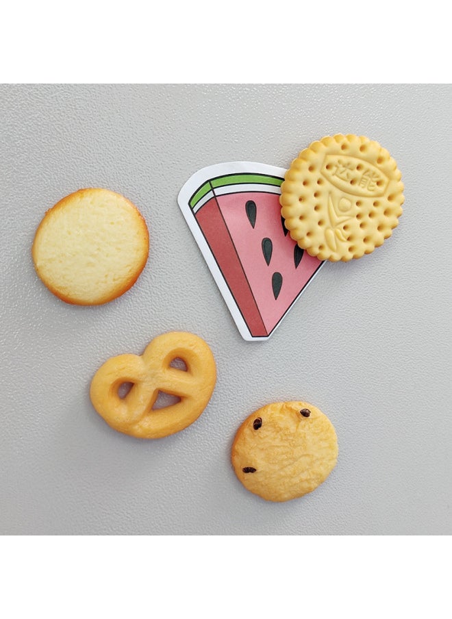 PVC Simulation Food Biscuits Cookies Three-dimensional Refrigerator Stickers Fun Dessert Sandwich Biscuits Refrigerator Magnet-Color:Thread Cookies-No Magnet  - Image 4