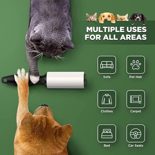Niwlix Lint Remover Roller Brush for Clothes Pet Hair Lint Fur Remover Easy-Tear Sheets Lint Roller for Clothes, Sofa, Furniture, Sweater, Dust & Dirt - 3Rolls 60 Sheets Each - Image 4