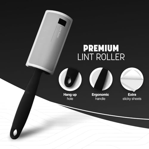 Niwlix Lint Remover Roller Brush for Clothes Pet Hair Lint Fur Remover Easy-Tear Sheets Lint Roller for Clothes, Sofa, Furniture, Sweater, Dust & Dirt - 3Rolls 60 Sheets Each - Image 2