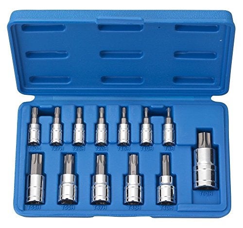 J&R Quality Tools 13 Pc Torx Star Torq Bit Socket Set T8 ~ T60 - Image 1
