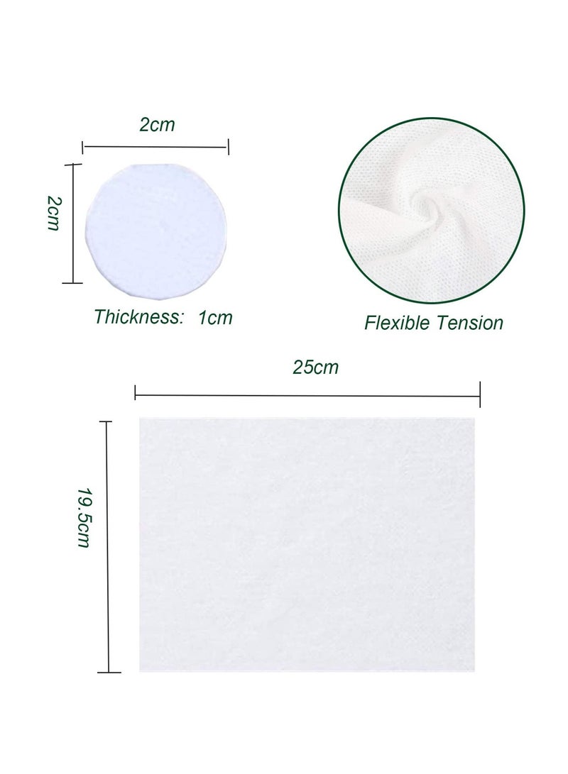 100 قطعة من المناشف المضغوطة، مناشف مبللة صغيرة محمولة وقابلة للتخلص، قماش غير منسوج ناعم من القطن النقي لتنظيف الوجه للسفر، المنزل، الجمال، والرياضات الخارجية - Image 4