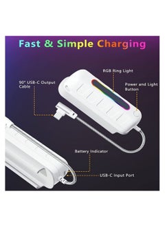 DMG TECH Rechargeable Battery Pack for Meta/Oculus Quest 2,RGB Light 5000mah Battery Pack for Quest 2, Ultra Lightweight Portable Charger Battery Power, Extra 2-4 Hours of Playtime VR Accessories  - Image 2