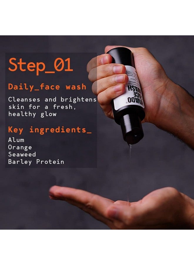 Hivado Men’s Face Wash & AM/PM Cream Combo Pack - Deep Cleansing Face Wash & Hydrating Day/Night Cream for Men - Anti-Aging, Moisturizing Skincare Set for All Skin Types - Image 3