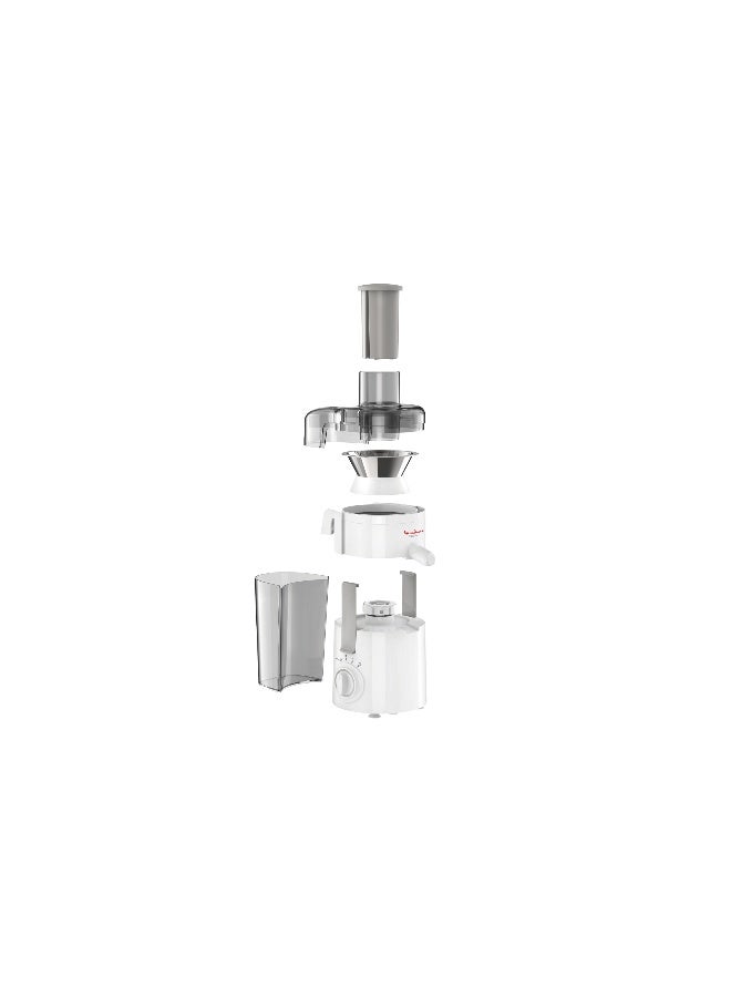 MOULINEX Fruitelia Plus Juice Extractor, 350 Watts, White, Plasticl, Ju370127, min 2 yrs warranty 950 ml 350 W JU370127 White - Image 3