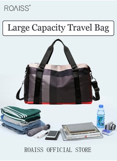 roaiss Functional Sports Fitness Handbag with Dry and Wet Separation Large Capacity Design Business Trip and Boarding Short Distance Travel Bag  - Image 4