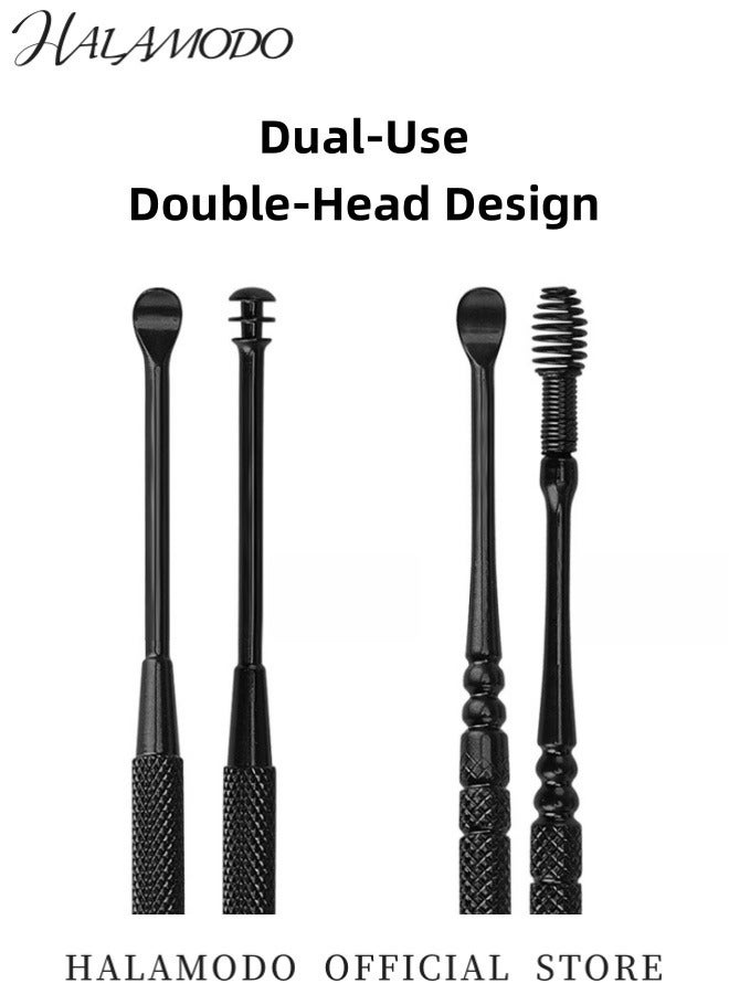 HALAMODO Stainless Steel Ear Cleaning Tool Set with 360 Degree Dual Head Function for Earwax Removal and Ear Care Equipped with Anti-Slip Handle and High-Quality Metal Storage Box  - Image 2