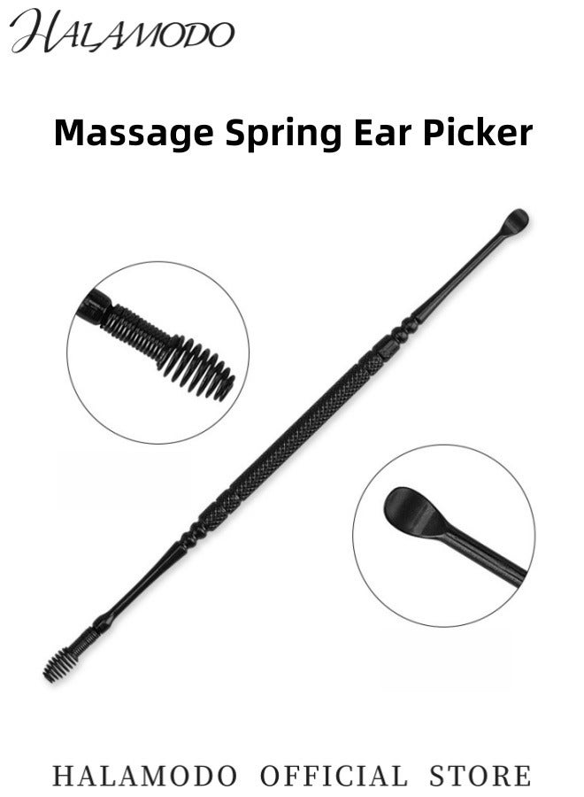 HALAMODO Stainless Steel Ear Cleaning Tool Set with 360 Degree Dual Head Function for Earwax Removal and Ear Care Equipped with Anti-Slip Handle and High-Quality Metal Storage Box  - Image 3